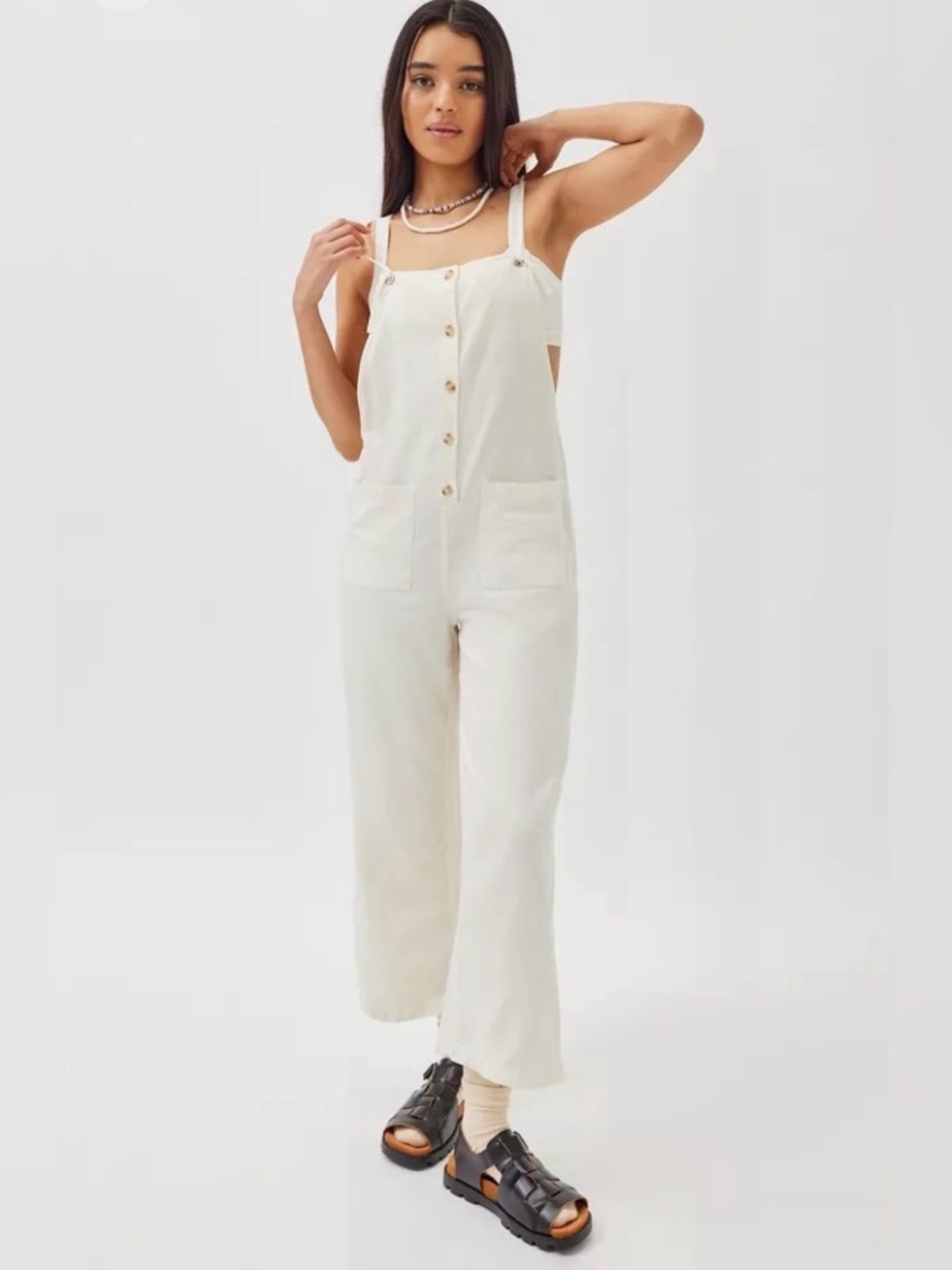 Billabong Button-Front Wide Leg Overalls